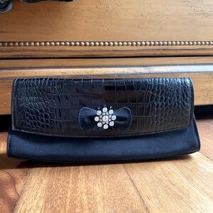 Black Croco Clutch